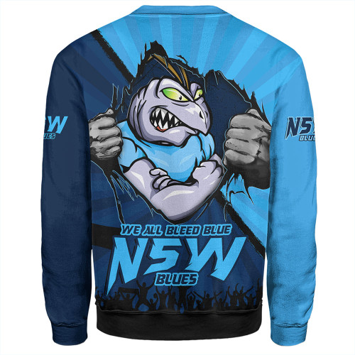New South Wales Blues Sweatshirt Origin Battleground Blues Unleashed New South Wales Blues Sweatshirt Origin Battleground Blues Unleashed