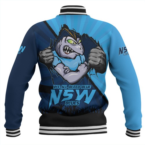 New South Wales Blues Baseball Jacket Origin Battleground Blues Unleashed New South Wales Blues Baseball Jacket Origin Battleground Blues Unleashed