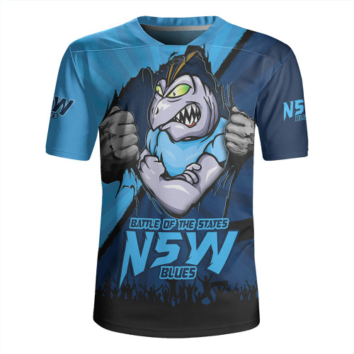 ウェア BLUES rugby T-shirts New South Wales Blues Rugby Jersey Ripped Origin Power Unleashed