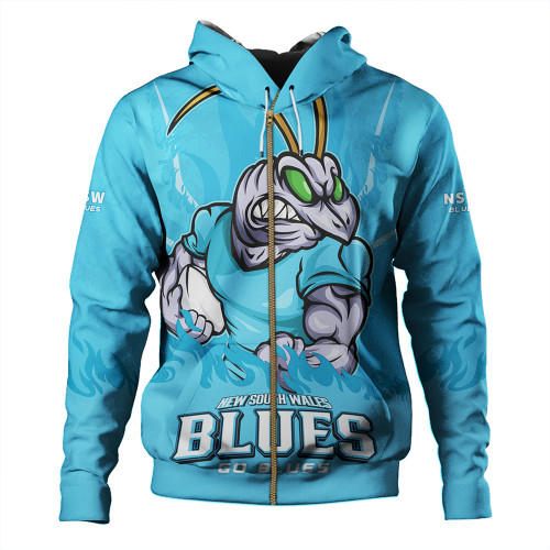 New South Wales Blues Hoodie Strong Fighting Flame Go Blues New South Wales Blues Hoodie Strong Fighting Flame Go Blues