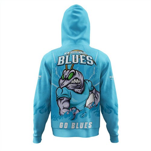 New South Wales Blues Hoodie Strong Fighting Flame Go Blues New South Wales Blues Hoodie Strong Fighting Flame Go Blues