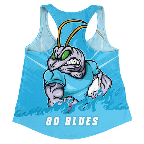 New South Wales Blues Women Racerback Singlet Strong Fighting Flame Go Blues