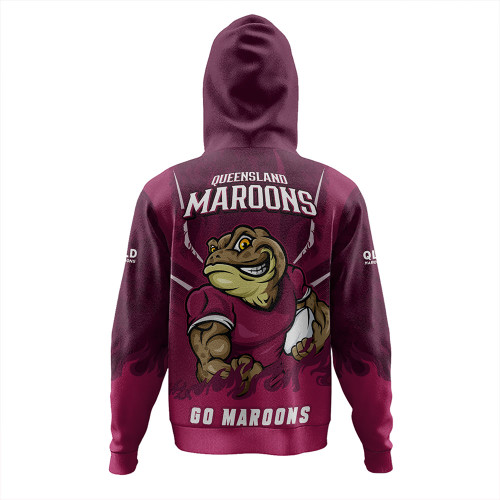 Queensland Maroons Hoodie Strong Fighting Flame Go Maroons Queensland Maroons Hoodie Strong Fighting Flame Go Maroons