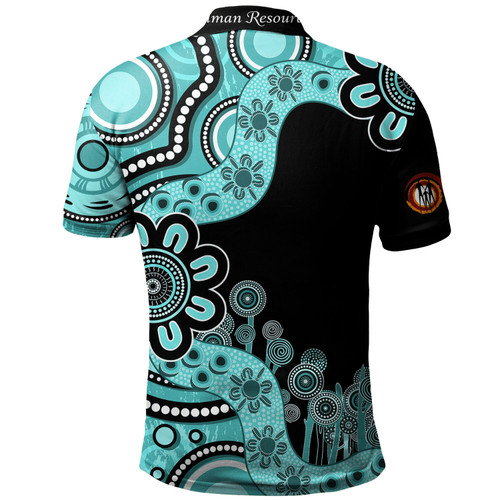 Australia Polo Shirt Custom Human Resource Aboriginal Indigenous Dot Turquoise Australia Polo Shirt Custom Human Resource Aboriginal Indigenous Dot Turquoise