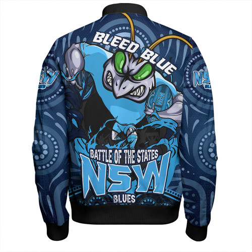 New South Wales Blues Bomber Jacket State Crusher NSW Blues New South Wales Blues Bomber Jacket State Crusher NSW Blues
