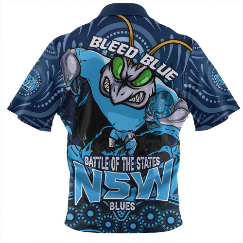 New South Wales Blues Hawaiian Shirt State Crusher NSW Blues New South Wales Blues Hawaiian Shirt State Crusher NSW Blues