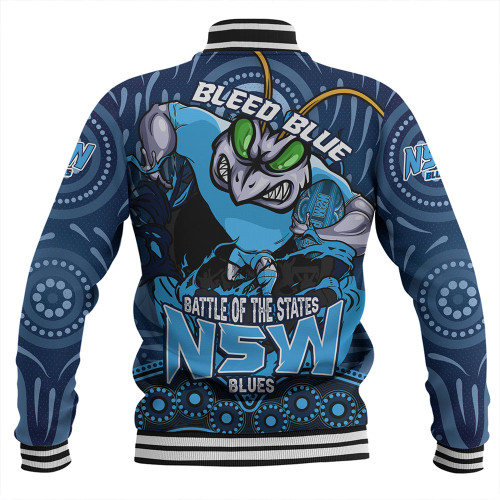 New South Wales Blues Baseball Jacket State Crusher NSW Blues New South Wales Blues Baseball Jacket State Crusher NSW Blues