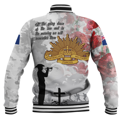 Australia Baseball Jacket - We Will Remember Them Anzac Day2