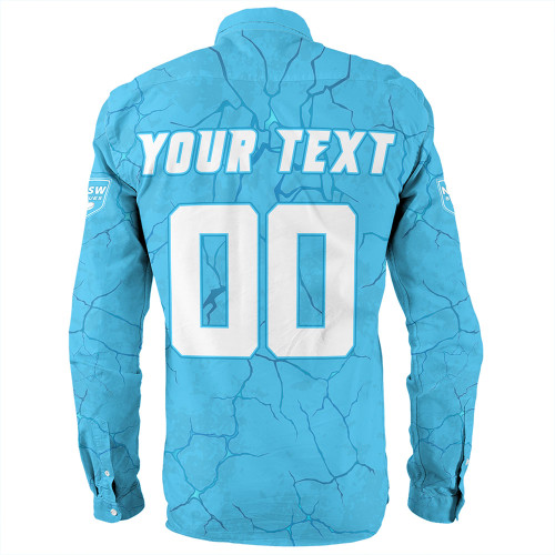 New South Wales Blues Long Sleeve Shirt Go NSW Blues Break The Limit