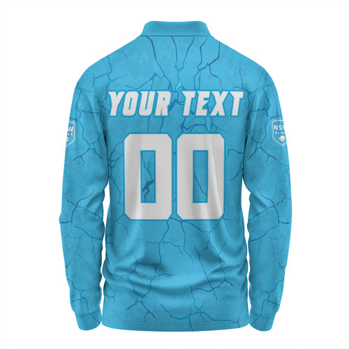 New South Wales Blues Long Sleeve Polo Shirt Go NSW Blues Break The Limit New South Wales Blues Long Sleeve Polo Shirt Go NSW Blues Break The Limit