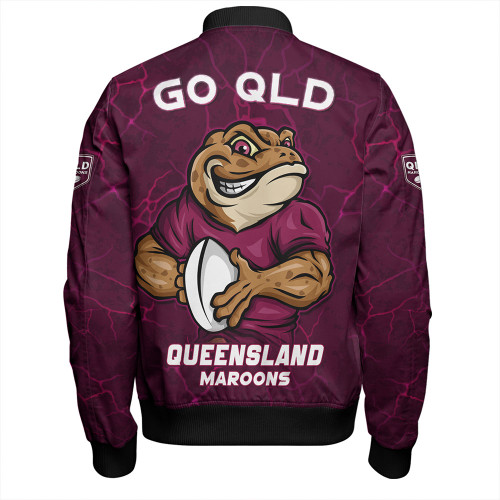 Queensland Maroons Bomber Jacket Go QLD Maroons Break The Limit Queensland Maroons Bomber Jacket Go QLD Maroons Break The Limit