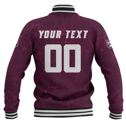 Queensland Maroons Baseball Jacket Go QLD Maroons Break The Limit