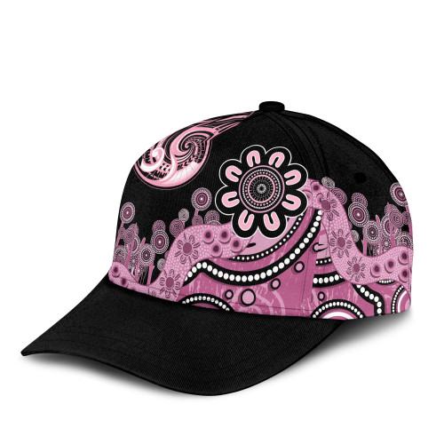Australia Cap Pattern Aboriginal Indigenous Dot Painting Baby Pink Australia Cap Pattern Aboriginal Indigenous Dot Painting Baby Pink
