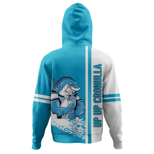 Cronulla-Sutherland Sharks Hoodie - Sharks Mascot Quater Style Ver.1