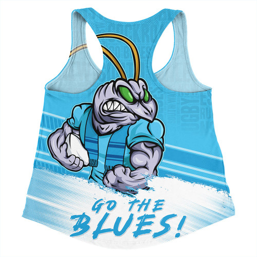 New South Wales Blues Women Racerback Singlet NSW Blues Word Cloud Style