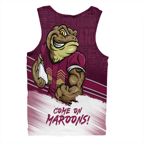 Queensland Maroons Men Singlet QLD Maroons Word Cloud Style Queensland Maroons Men Singlet QLD Maroons Word Cloud Style