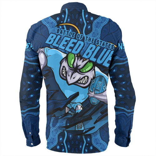 New South Wales Blues Long Sleeve Shirt Blue Venom NSW Strikeforce New South Wales Blues Long Sleeve Shirt Blue Venom NSW Strikeforce