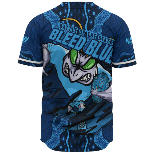 New South Wales Blues Baseball Shirt Blue Venom NSW Strikeforce New South Wales Blues Baseball Shirt Blue Venom NSW Strikeforce