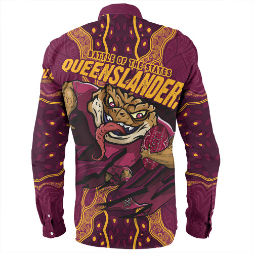 Queensland Maroons Long Sleeve Shirt Maroon Venom QLD Strikeforce