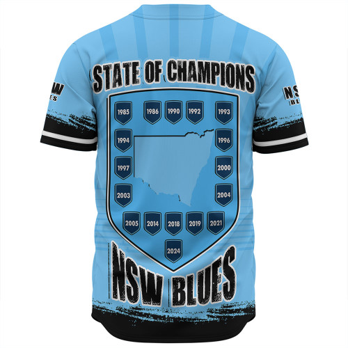 New South Wales Blues Baseball Shirt Dynasty Of Blues New South Wales Blues Baseball Shirt Dynasty Of Blues