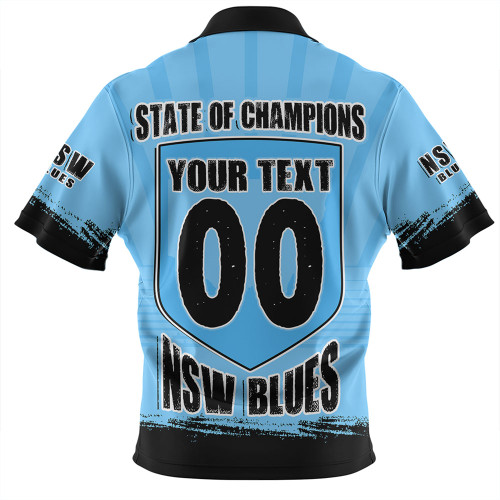 New South Wales Blues Zip Polo Shirt Dynasty Of Blues New South Wales Blues Zip Polo Shirt Dynasty Of Blues