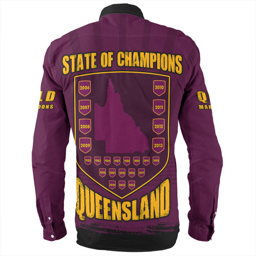 Queensland Maroons Long Sleeve Shirt Dynasty Of Maroons