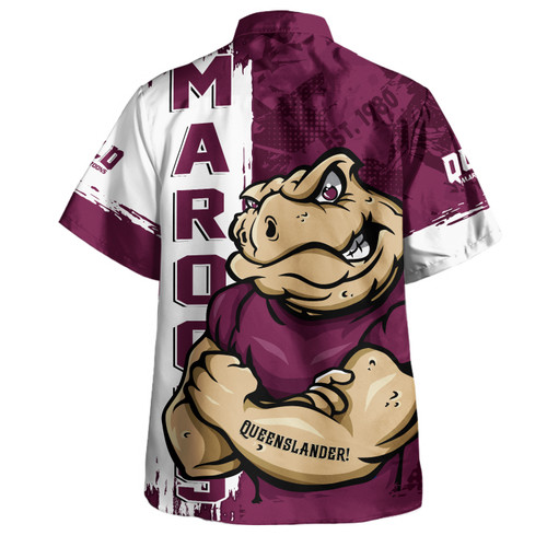 Queensland Maroons Hawaiian Shirt Queenslander Spirit Maroons Legacy