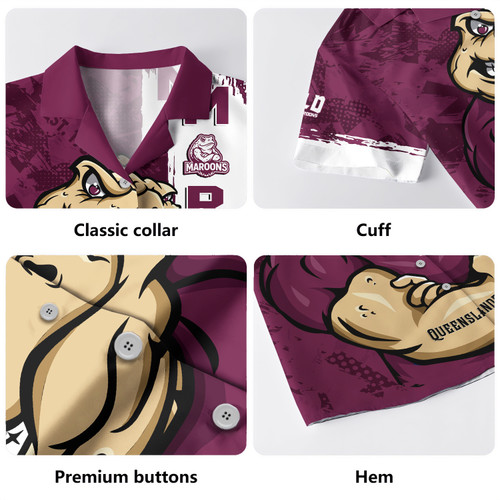 Queensland Maroons Hawaiian Shirt Queenslander Spirit Maroons Legacy Queensland Maroons Hawaiian Shirt Queenslander Spirit Maroons Legacy