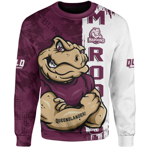 Queensland Maroons Sweatshirt Queenslander Spirit Maroons Legacy