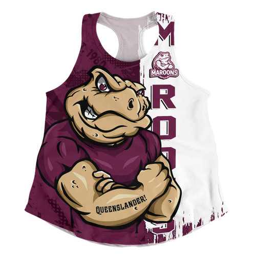 Queensland Maroons Women Racerback Singlet Queenslander Spirit Maroons Legacy