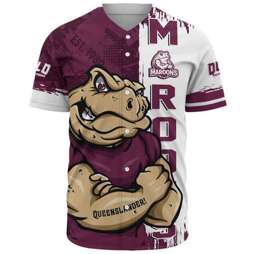 Queensland Maroons Baseball Shirt Queenslander Spirit Maroons Legacy
