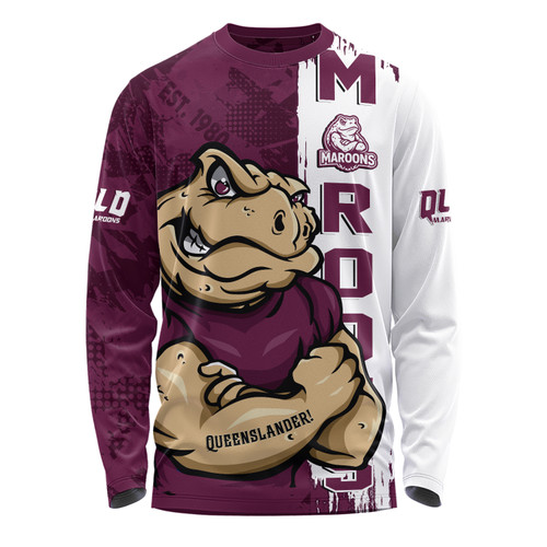 Queensland Maroons Long Sleeve T-shirt Queenslander Spirit Maroons Legacy