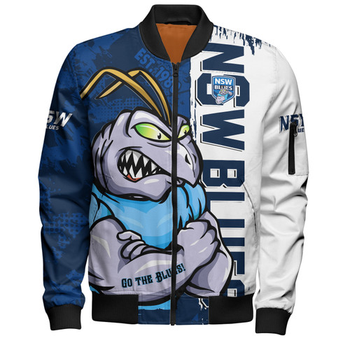 New South Wales Blues Bomber Jacket Blue Blooded Spirit Blues Legacy