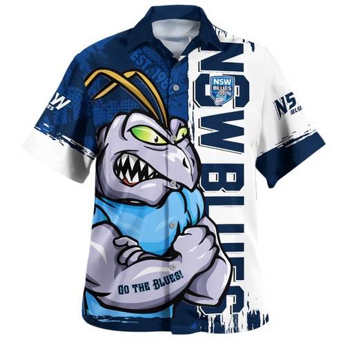 New South Wales Blues Hawaiian Shirt Blue Blooded Spirit Blues Legacy