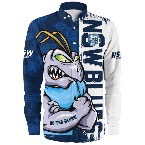 New South Wales Blues Long Sleeve Shirt Blue Blooded Spirit Blues Legacy