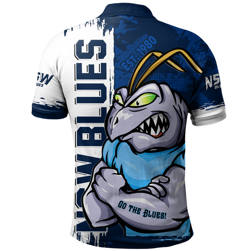 New South Wales Blues Polo Shirt Blue Blooded Spirit Blues Legacy New South Wales Blues Polo Shirt Blue Blooded Spirit Blues Legacy