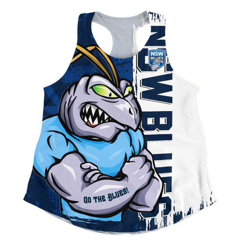 New South Wales Blues Women Racerback Singlet Blue Blooded Spirit Blues Legacy
