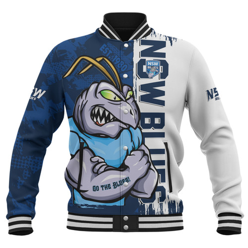 New South Wales Blues Baseball Jacket Blue Blooded Spirit Blues Legacy