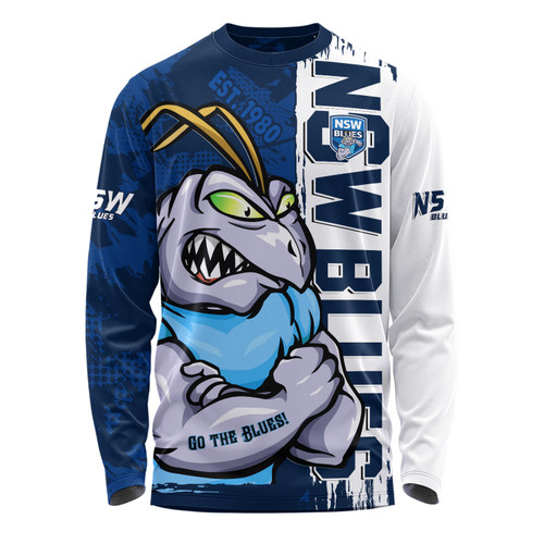New South Wales Blues Long Sleeve T-shirt Blue Blooded Spirit Blues Legacy