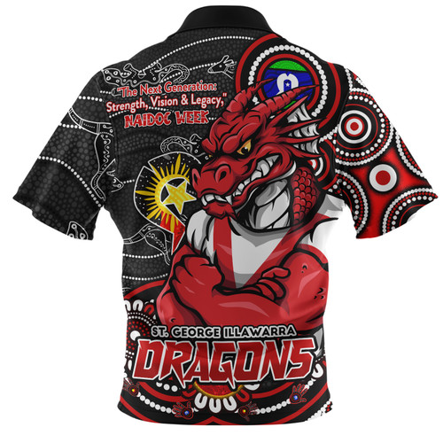St. George Illawarra Dragons Zip Polo Shirt Spirit Of NAIDOC Series St. George Illawarra Dragons Zip Polo Shirt Spirit Of NAIDOC Series