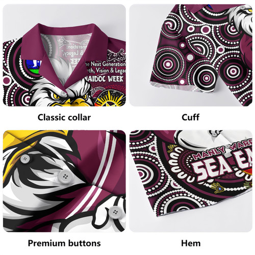 Manly Warringah Sea Eagles Hawaiian Shirt Spirit Of NAIDOC Series Manly Warringah Sea Eagles Hawaiian Shirt Spirit Of NAIDOC Series