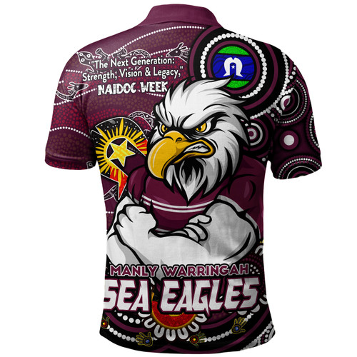 Manly Warringah Sea Eagles Polo Shirt Spirit Of NAIDOC Series Manly Warringah Sea Eagles Polo Shirt Spirit Of NAIDOC Series