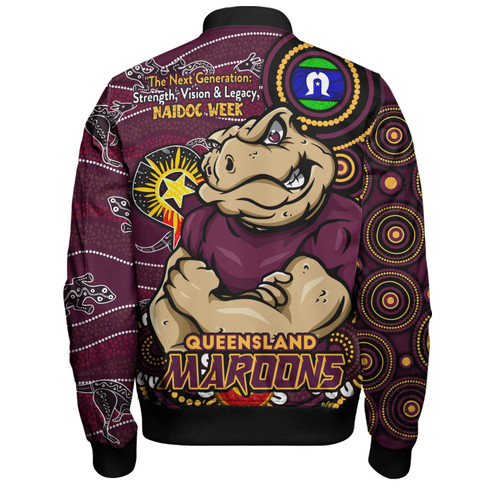 Queensland Maroons Bomber Jacket Spirit Of NAIDOC Series Queensland Maroons Bomber Jacket Spirit Of NAIDOC Series