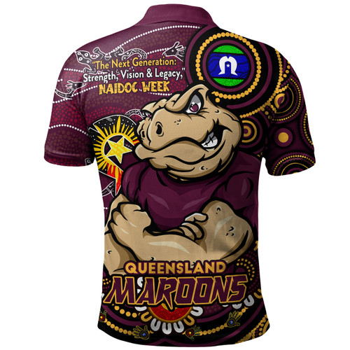 Queensland Maroons Polo Shirt Spirit Of NAIDOC Series Queensland Maroons Polo Shirt Spirit Of NAIDOC Series