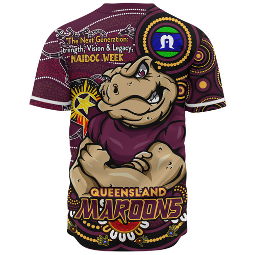 Queensland Maroons Baseball Shirt Spirit Of NAIDOC Series Queensland Maroons Baseball Shirt Spirit Of NAIDOC Series