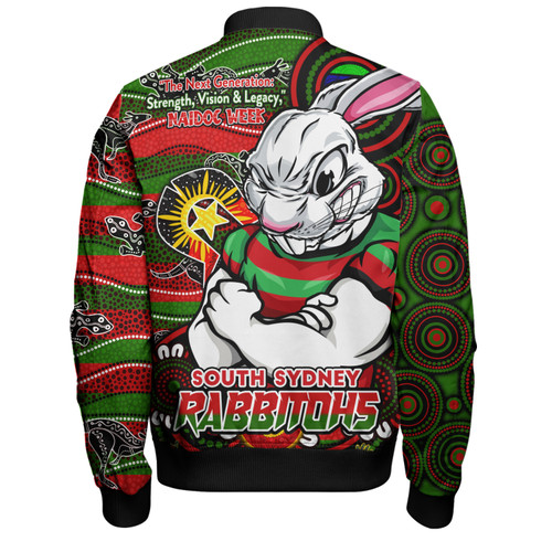 South Sydney Rabbitohs Bomber Jacket Spirit Of NAIDOC Series South Sydney Rabbitohs Bomber Jacket Spirit Of NAIDOC Series