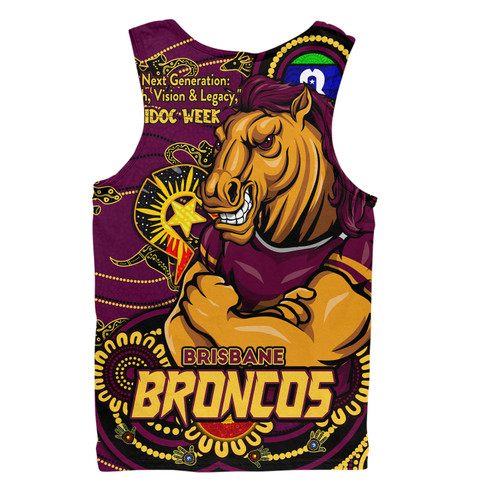Brisbane Broncos Men Singlet Spirit Of NAIDOC Series Brisbane Broncos Men Singlet Spirit Of NAIDOC Series