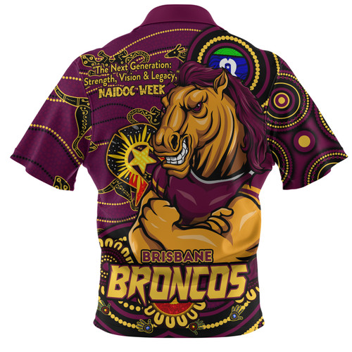 Brisbane Broncos Zip Polo Shirt Spirit Of NAIDOC Series Brisbane Broncos Zip Polo Shirt Spirit Of NAIDOC Series
