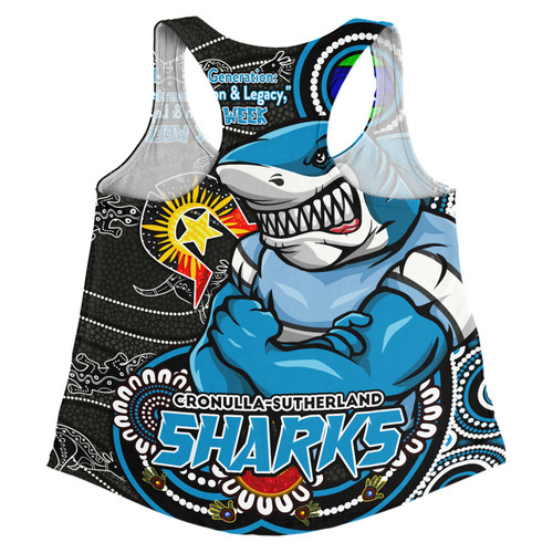 Cronulla-Sutherland Sharks Women Racerback Singlet Spirit Of NAIDOC Series