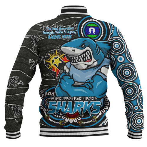 Cronulla-Sutherland Sharks Baseball Jacket Spirit Of NAIDOC Series Cronulla-Sutherland Sharks Baseball Jacket Spirit Of NAIDOC Series